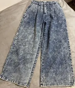 新品cussill ストレッチルーズシルエット レスハイウエストスラックスパンツ