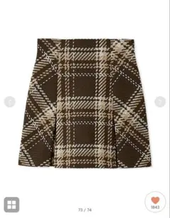 SustainableロービングチェックミニスカートSWFS254143