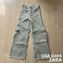 ZARA ハイウエストストレッチデニムバギーパンツ サイズ36