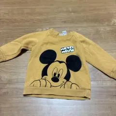 ミッキーマウス トレーナー マスタード色 H&M