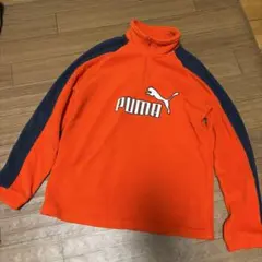 PUMA オレンジ フリースジャケット ハーフジップ