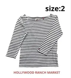 ハリウッドランチマーケット　ボートネックTシャツ 2