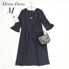 DressDeco/フレアスリーブワンピース七分袖フォーマルセレモニー上品美品のサムネイル