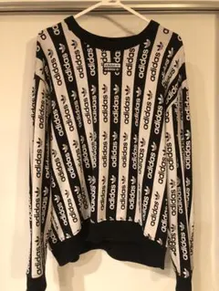 adidas オリジナルス　ロゴトレーナー L ブラック/ホワイト