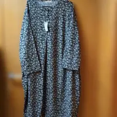 パラスパレス Pal'las Palace ノーカラー ロングワンピース 総柄
