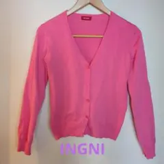 INGNI ピンク 長袖カーディガン