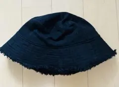 ブラック フリンジ バケットハット