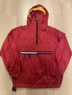 TOMMY HILFIGER プルオーバーナイロンジャケット M(xl相当) 赤