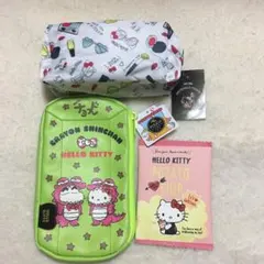 ♬未使用♬キティ♬しんちゃん♬チョコビ♬メイクポーチ♬ミニポーチ♬3点セット♬