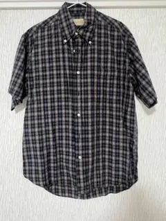SHARKEY'S 半袖チェックシャツ 古着 M