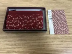 【未使用】印傳屋　小銭ケース　 箱あり赤トンボ