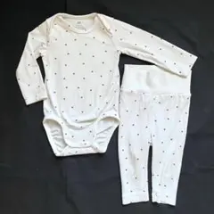 H&M ベビー ハート♡ロンパース ボディースーツ上下セット60〜70