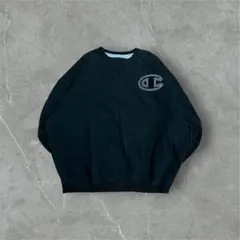 Champion スウェット 4XL ブラック ビッグロゴ 刺繍 オーバーサイズ