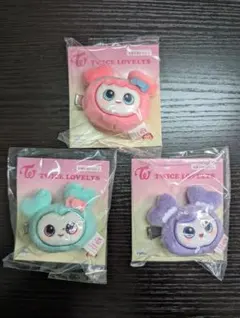 GiGO TWICE LOVELYS ぬいぐるみヘアピン ミナ モモ サナ