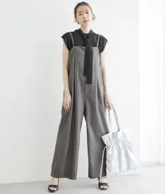 ロペピクニック　シャークスキンベアパンツ 36 グレー　キャミ