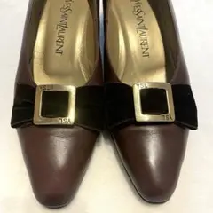 YSL イヴ サンローラン レザー パンプス 23cm ポインテッドトゥ 36のサムネイル