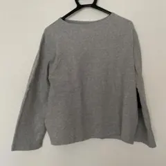 BEAMS BOY グレー トレーナー 肘パッチ