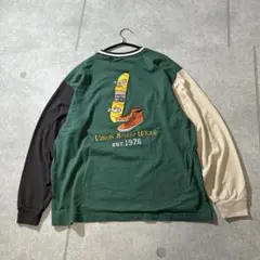 【美品】VISION STREET WEAR グラフィック　サテン　刺繍　ロンT