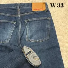 【美品】リゾルト 710 デニム ジーンズ W33 濃紺 インディゴ 赤耳