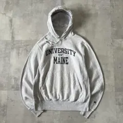 USA規格　チャンピオン　リバースウィーブ　パーカー　MAINE カレッジ　短丈