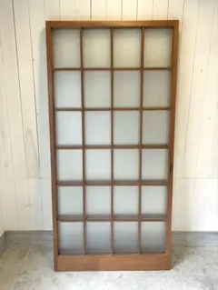 レトロ　ガラス戸　引き戸　建具　縦縞ガラス　3枚セット