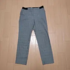 ユニクロ　スマート　アンクルパンツ　オフィス　チェック　М　春　グレー　パンツ