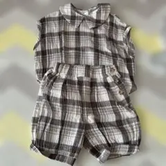 さくら様専用 tete a tete セットアップ チェック ブラウン