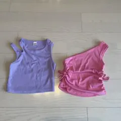 SHEIN デザインタンクトップ ギャル キッズ8y 120 2点まとめ売りのサムネイル