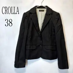 CROLLA クローラ テーラードジャケット 38サイズ 黒のサムネイル