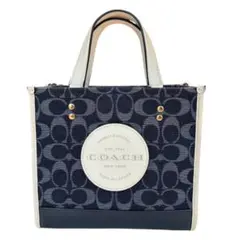 COACH コーチデンプシー トート 22 シグネチャー デニム 2way