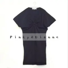 定価2万4200円ピンキーアンドダイアン ペプラムニット ブラック 38 