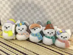 香港ディズニー　ダッフィー＆フレンズ　雪だるま　カプセルトイ