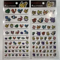 ポケモン 4サイズ ステッカー　2枚組　正規品