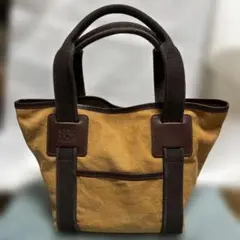 IL BISONTEイルビゾンテ　キャンバス地／レザー　トートバック