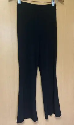 リブ フレアパンツ Ｍサイズ ブラック
