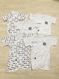 【美品】新生児用肌着　POLO 5点セット 50〜60