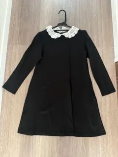 黒 レース襟 ワンピース 130A