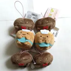 セット すみっコぐらし まめマスター さとう副店長 ゴムひも付き マスコット