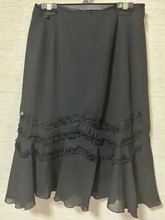 【中古】フリル付きスカート/64/黒のサムネイル