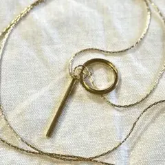 グルーデコ土台　サークルバーネックレス　ラリエット　ゴールド　ベース