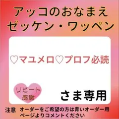 ♡マユメロ♡プロフ必読さま専用 おなまえゼッケン アイロン接着 №