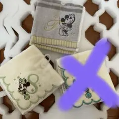 【新品未使用】ミッキーマウスとミニーマウス タオルハンカチ ２枚セット