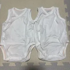 【美品】ユニクロ　メッシュボディースーツ　60 2枚　無地