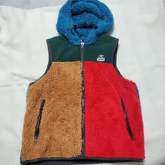 CHUMS チャムス　リバーシブル　フリース フード付き　ベスト　XS