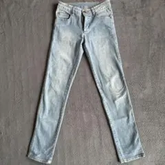 スキニーデニム ストレッチ　ブルーデニム