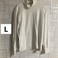 ユニクロ レディース タートルネック 白 ホワイト ハイネック 長袖 L