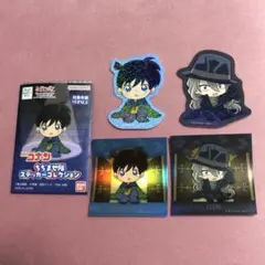 名探偵コナン ちぢませ隊ステッカーコレクション 工藤新一＆ジンセット