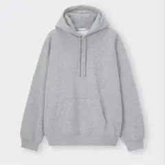 グレー フード付きパーカー　L スウェットプルパーカ