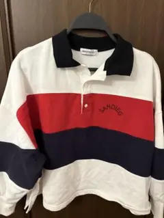 ストライプ ポロシャツ 古着 ボーダー 春服 シャツ