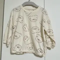くまプリント 長袖Tシャツ 90